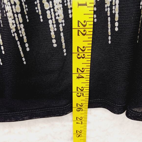 Blouse Size L Ombre Blue Lined Indie Liz Clairborne Retro Luxe Artsy Teacher Y2K - Picture 5 of 16